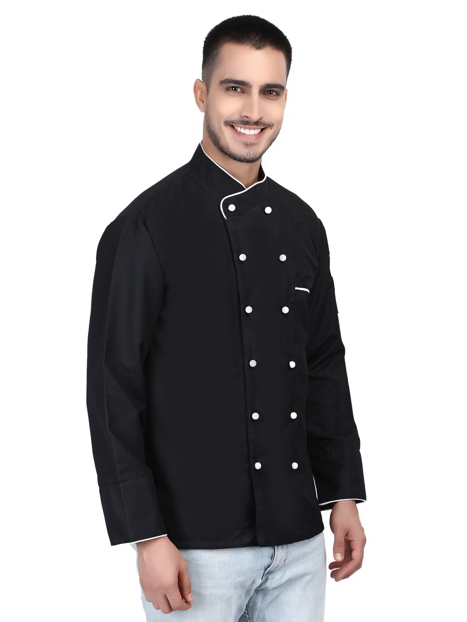 Long Sleeves Men Women Chef Coat Jacket Uniform Unisex for Food Service, Caterers, Bakers and Culinary Professional